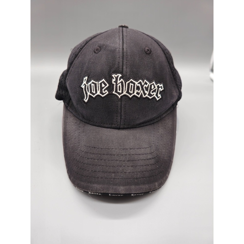 Joe Boxer Embroiedered Hat Cap Black Size S/M Nu-Fit KC‎ Caps Mesh Fitted